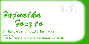 hajnalka foszto business card